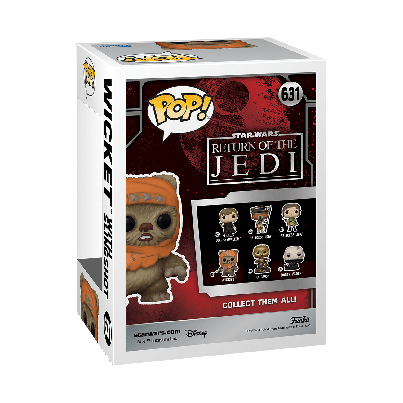 FUN71777 Star Wars - Wicket with Slingshot SDCC 2023 US Exclusive Pop! Vinyl [RS] - Funko - Titan Pop Culture