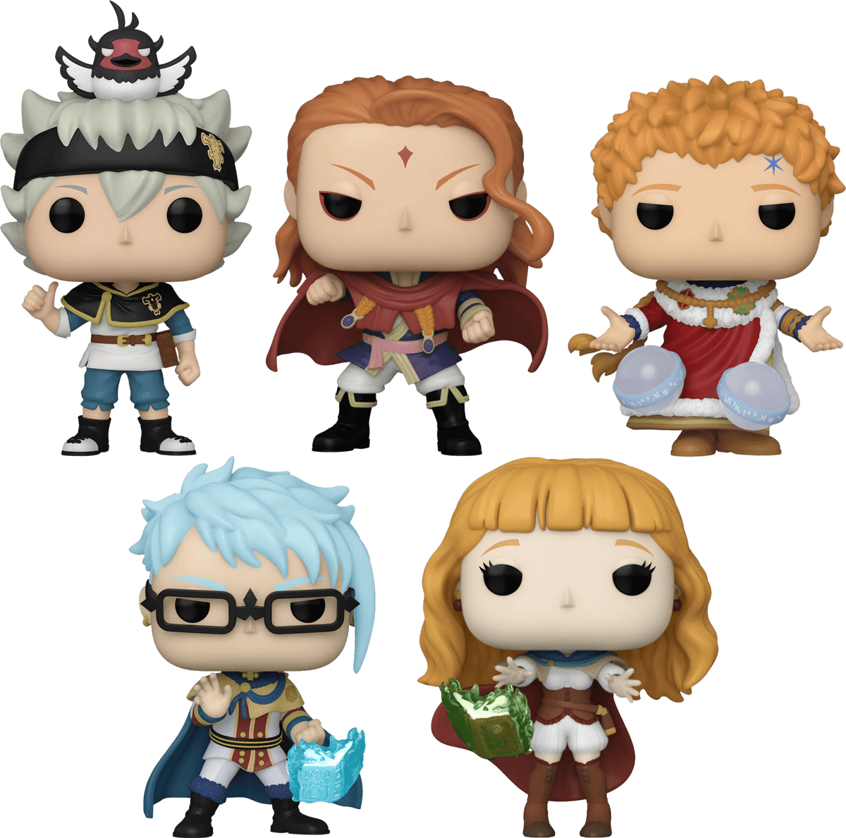 FUN72118 + FUN72117 + FUN72116 + FUN72119 + FUN72115 Black Clover - Magic Knights of Clover Kingdom Pop! Vinyl Bundle (Set of 5) - Funko - Titan Pop Culture