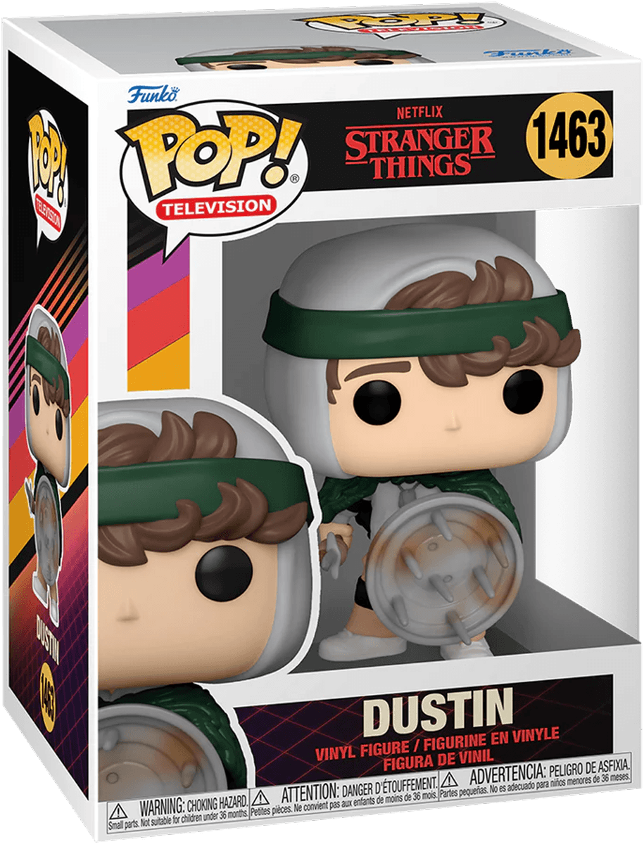 FUN72137 Stranger Things - Hunter Dustin with Shield Pop! Vinyl - Funko - Titan Pop Culture