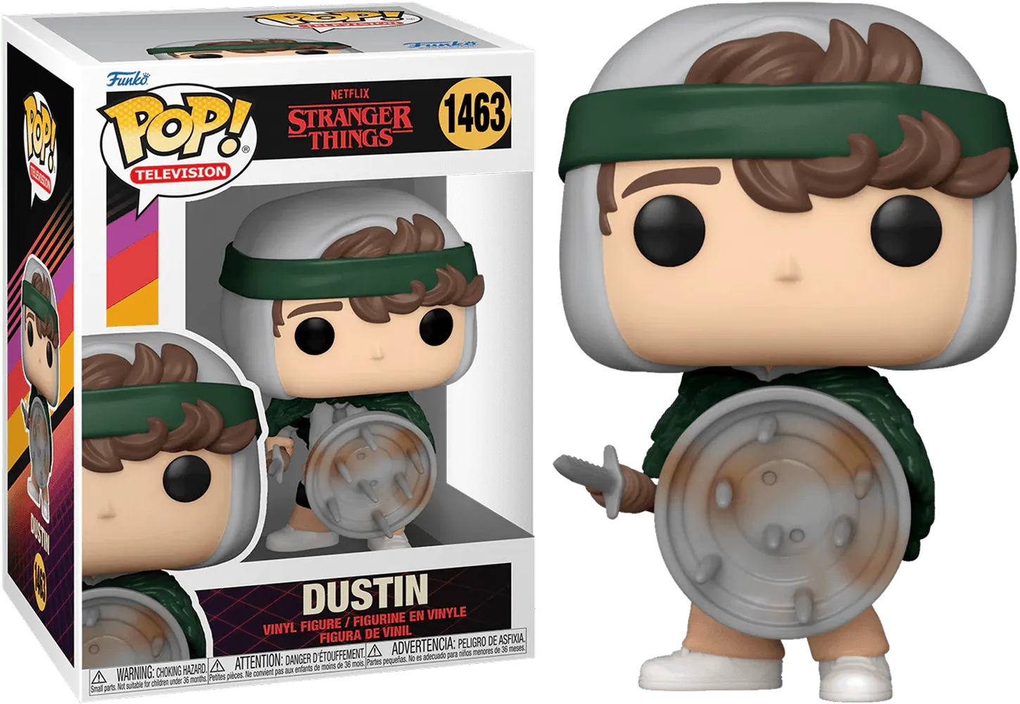 FUN72137 Stranger Things - Hunter Dustin with Shield Pop! Vinyl - Funko - Titan Pop Culture