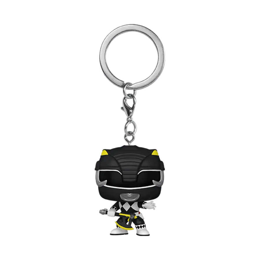 FUN72149 Power Rangers 30th Anniversary - Black Ranger Pop! Keychain - Funko - Titan Pop Culture