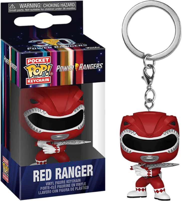 FUN72152 Power Rangers 30th Anniversary - Red Ranger Pop! Keychain - Funko TBA - Titan Pop Culture