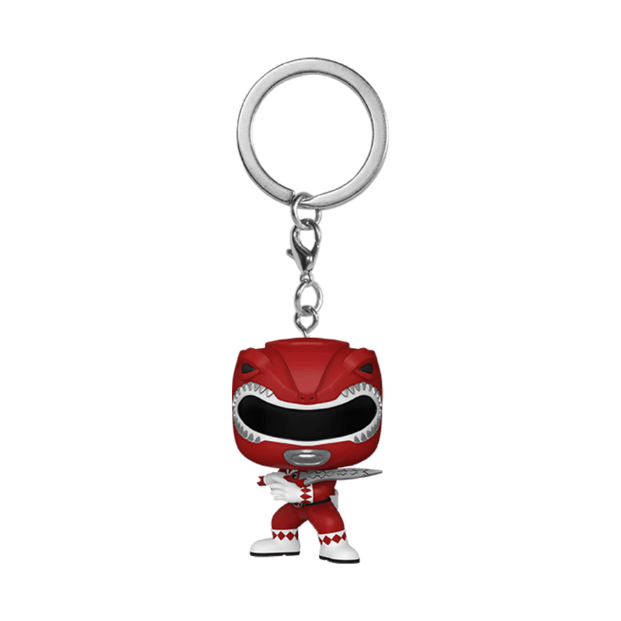 FUN72152 Power Rangers 30th Anniversary - Red Ranger Pop! Keychain - Funko TBA - Titan Pop Culture