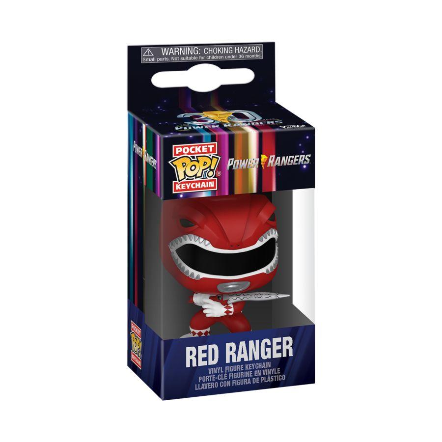 FUN72152 Power Rangers 30th Anniversary - Red Ranger Pop! Keychain - Funko TBA - Titan Pop Culture