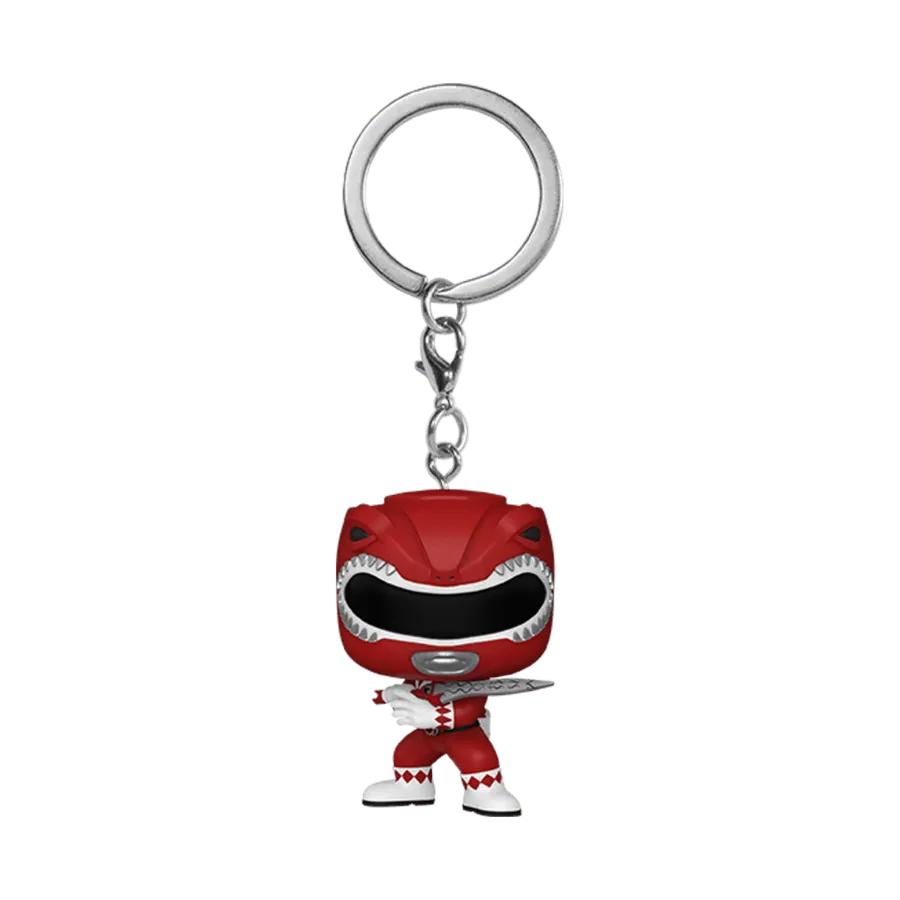 FUN72152 Power Rangers 30th Anniversary - Red Ranger Pop! Keychain - Funko TBA - Titan Pop Culture