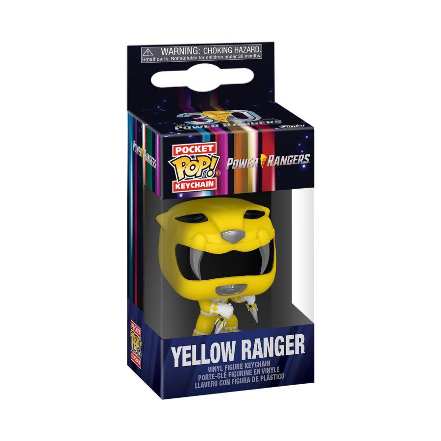 FUN72153 Power Rangers 30th Anniversary - Yellow Ranger Pop! Keychain - Funko - Titan Pop Culture