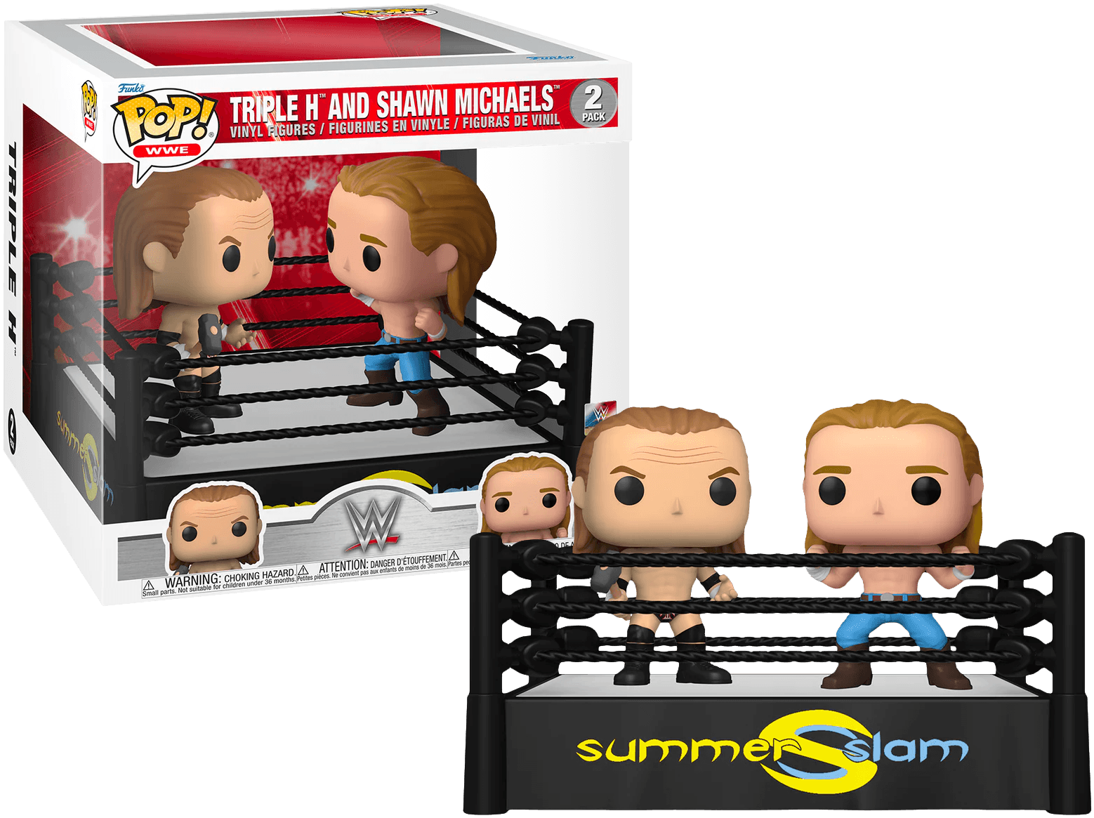 FUN72229 WWE - SuperSlam Ring Triple H & Shawn Michaels Pop! Moment - Funko - Titan Pop Culture