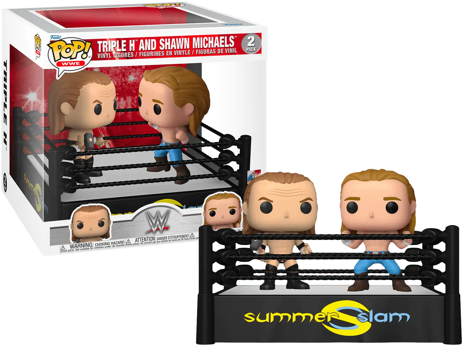 FUN72229 WWE - SuperSlam Ring Triple H & Shawn Michaels Pop! Moment - Funko - Titan Pop Culture