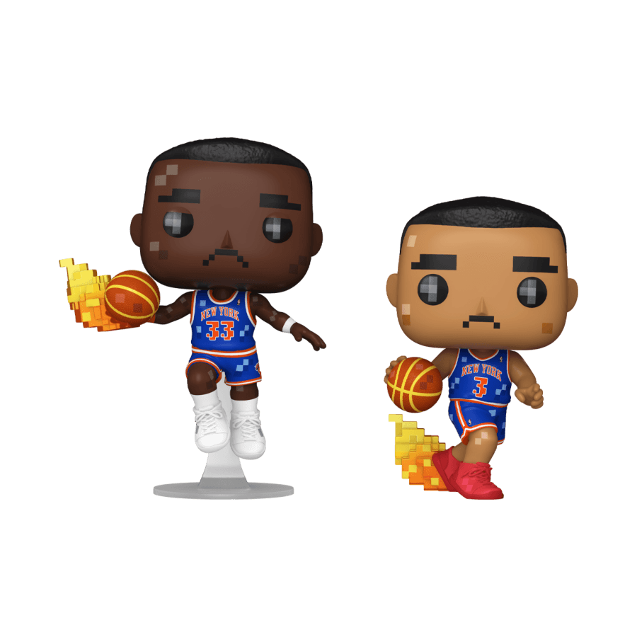 FUN72285 NBA JAM: Knicks - Patrick Ewing & John Starks 8-Bit Pop! Vinyl 2-Pack - Funko - Titan Pop Culture