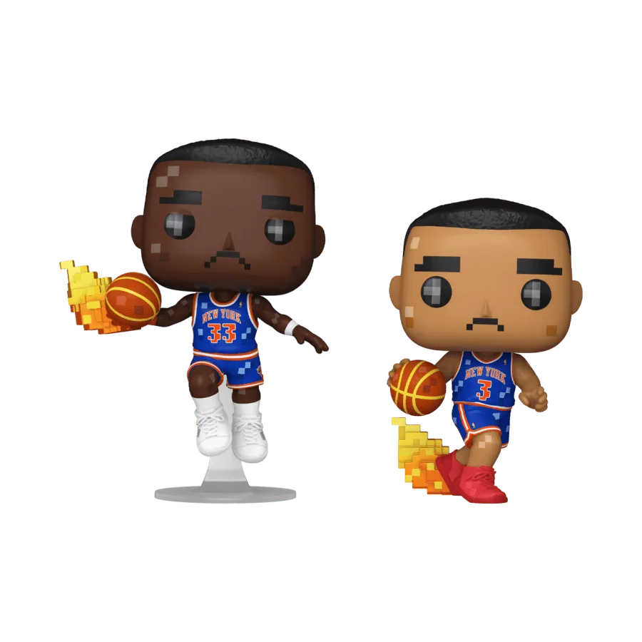 FUN72285 NBA JAM: Knicks - Patrick Ewing & John Starks 8-Bit Pop! Vinyl 2-Pack - Funko - Titan Pop Culture