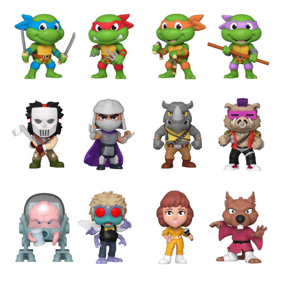 FUN72343 Teenage Mutant Ninja Turtles (TV 1987) - Mystery Minis 12ct CDU - Funko - Titan Pop Culture