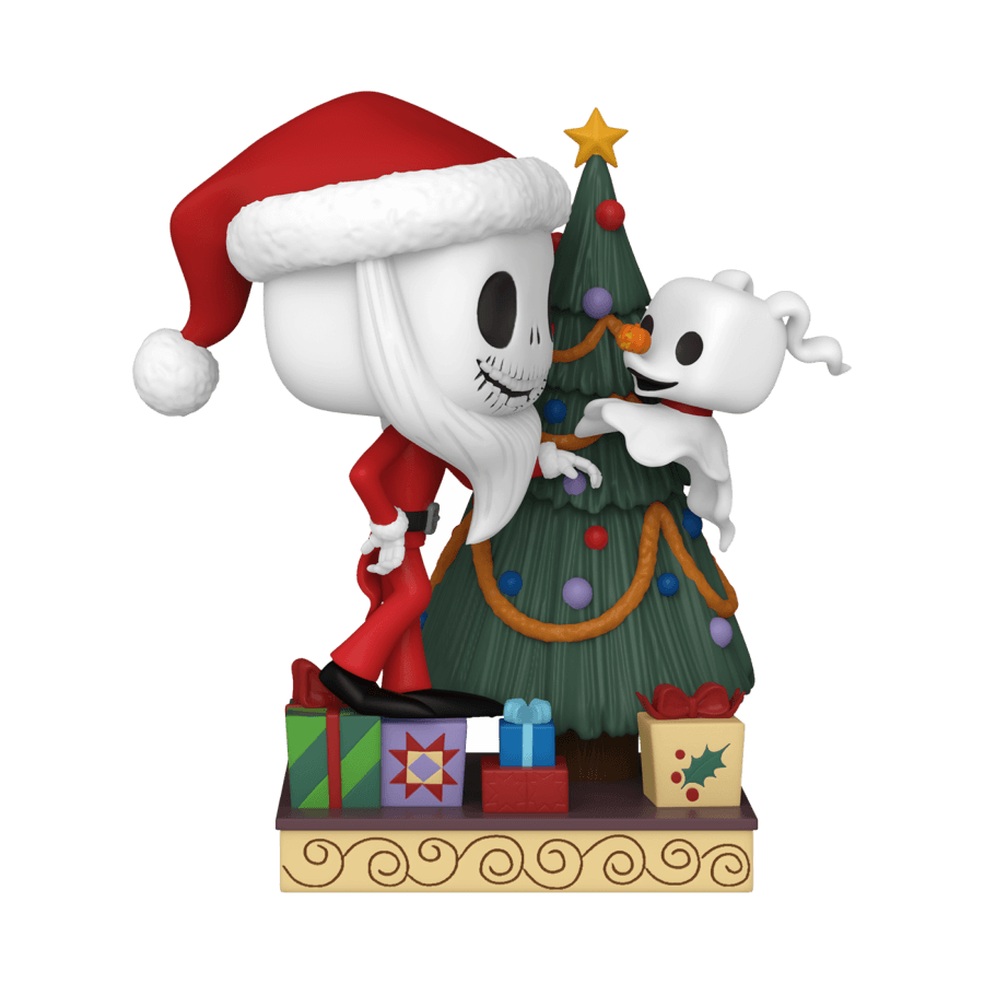 FUN72382 The Nightmare Before Christmas 30th Anniversary - Jack & Zero with Christmas Tree Pop! Deluxe - Funko - Titan Pop Culture