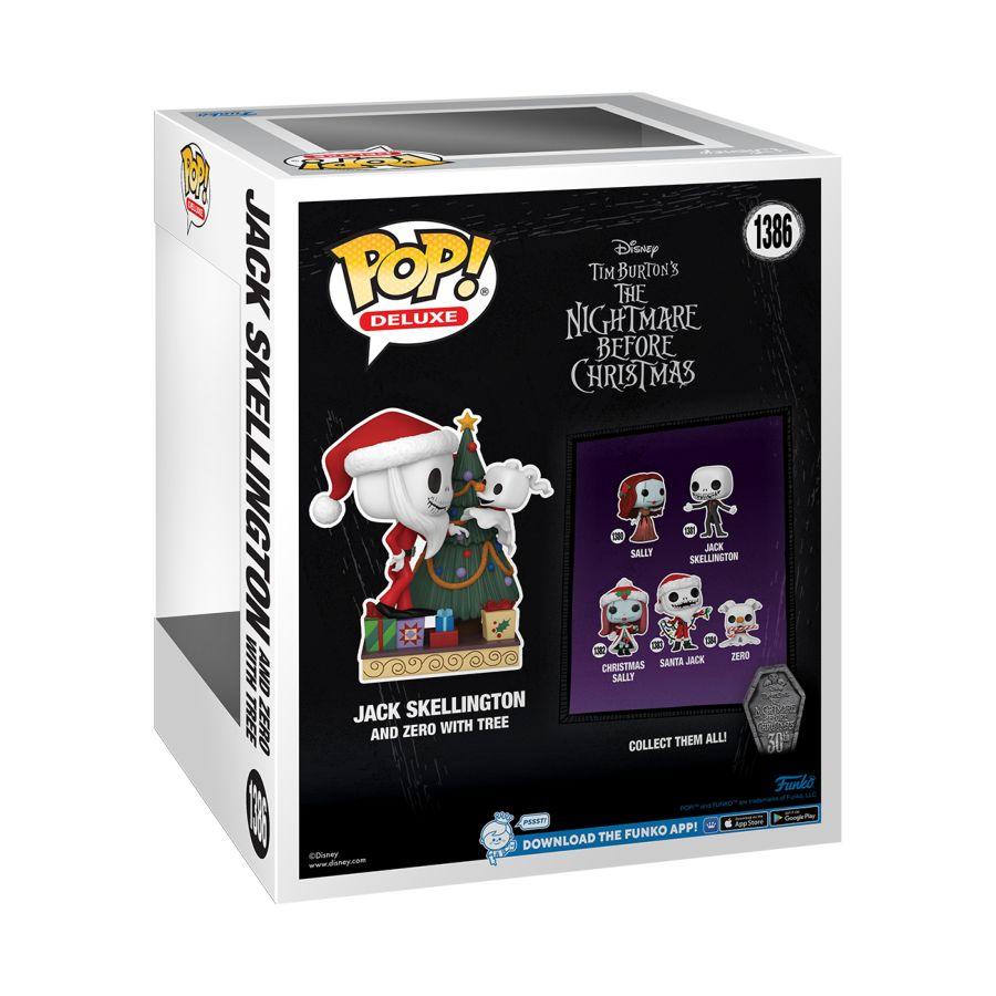 FUN72382 The Nightmare Before Christmas 30th Anniversary - Jack & Zero with Christmas Tree Pop! Deluxe - Funko - Titan Pop Culture