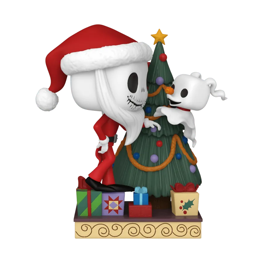 FUN72382 The Nightmare Before Christmas 30th Anniversary - Jack & Zero with Christmas Tree Pop! Deluxe - Funko - Titan Pop Culture