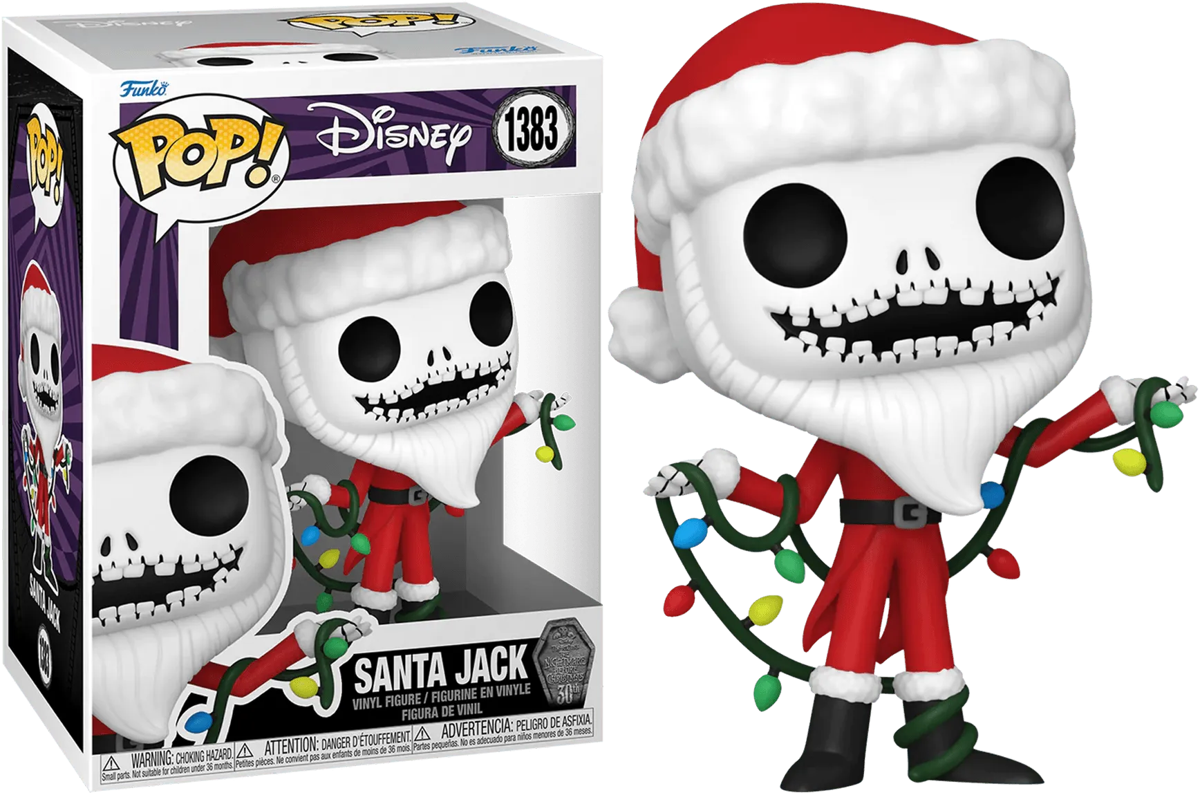 FUN72386 The Nightmare Before Christmas 30th Anniversary - Santa Jack Pop! Vinyl - Funko - Titan Pop Culture