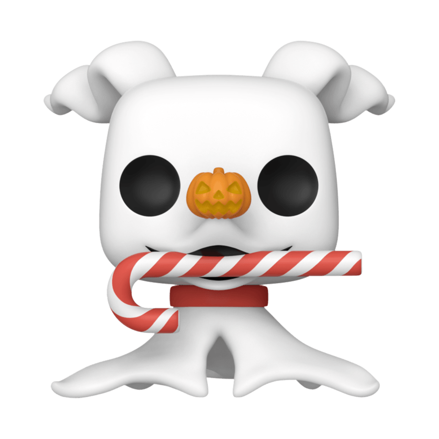 FUN72387 The Nightmare Before Christmas 30th Anniversary - Zero with Candy Cane Pop! Vinyl - Funko - Titan Pop Culture