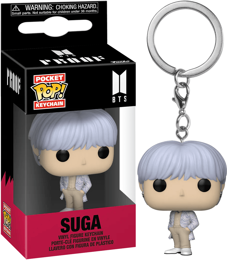 FUN72574 BTS - Suga (Proof) Pop! Keychain - Funko TBA - Titan Pop Culture