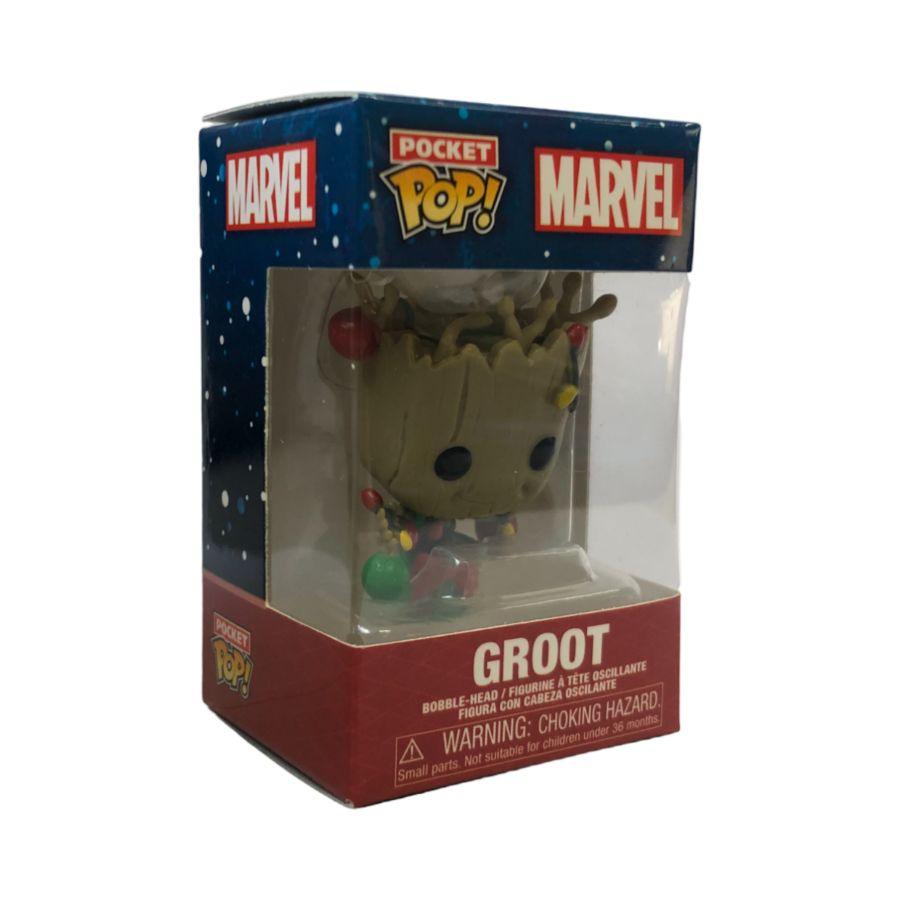 FUN72951 Guardians of the Galaxy - Holiday Groot Pocket Pop! - Funko TBA - Titan Pop Culture