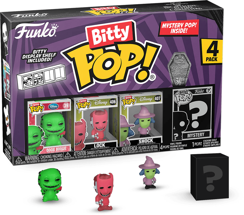 FUN73019 The Nightamre Before Christmas - Oogie Boogie Bitty Pop! 4-Pack - Funko TBA - Titan Pop Culture