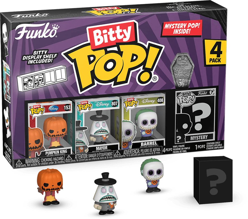 FUN73020 The Nightmare Before Christmas - Pumpkin Jack Bitty Pop! 4-Pack - Funko TBA - Titan Pop Culture