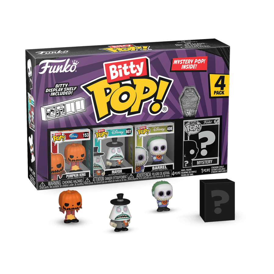 FUN73020 The Nightmare Before Christmas - Pumpkin Jack Bitty Pop! 4-Pack - Funko TBA - Titan Pop Culture