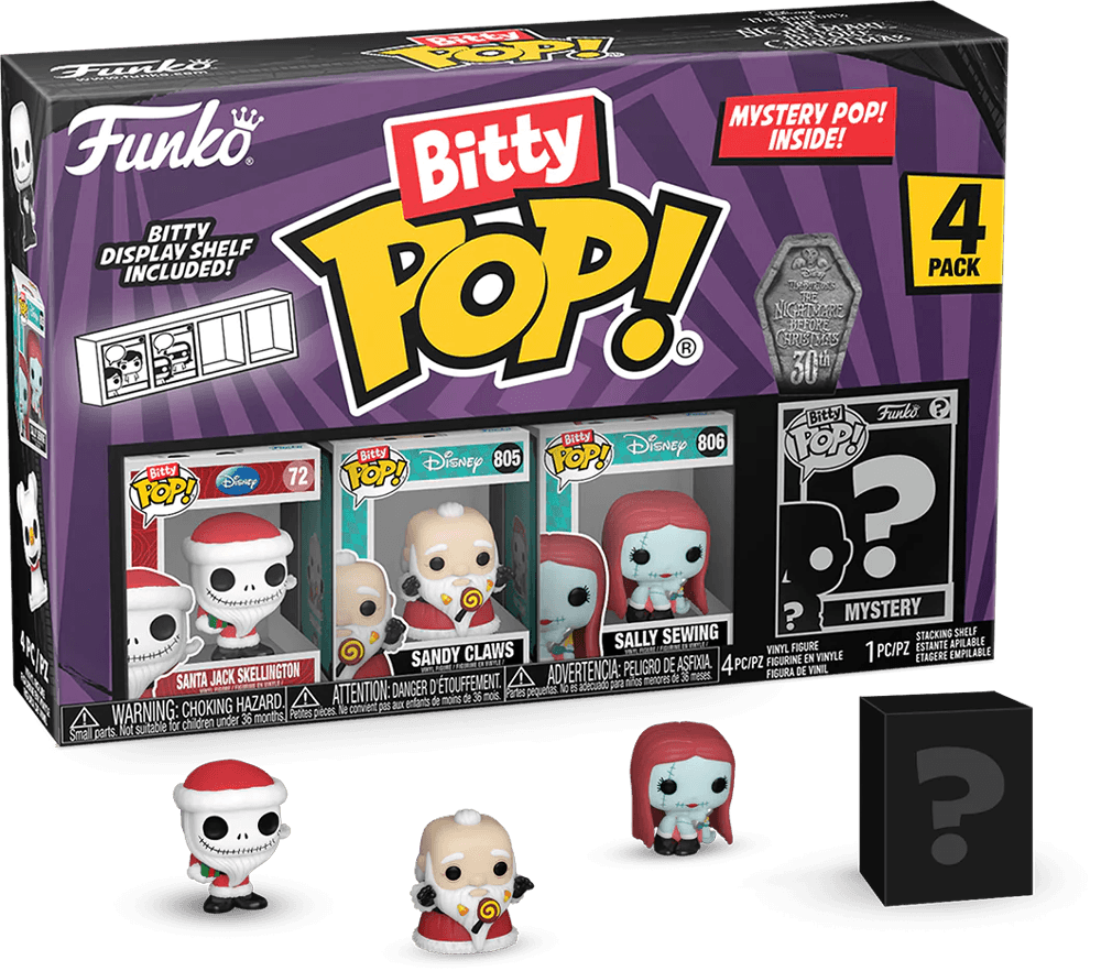 FUN73022 The Nightmare Before Christmas - Santa Jack Bitty Pop! 4-Pack - Funko TBA - Titan Pop Culture