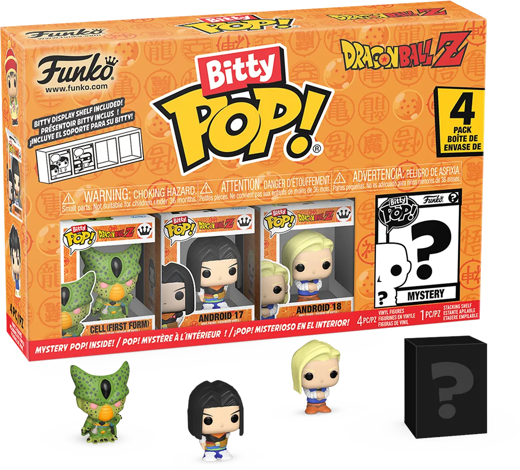 FUN73024 Dragon Ball Z - Cell (First Form) Bitty Pop! 4-Pack - Funko - Titan Pop Culture