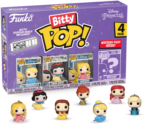 FUN73029 Disney Princess - Cinderella Bitty Pop! 4-Pack - Funko TBA - Titan Pop Culture