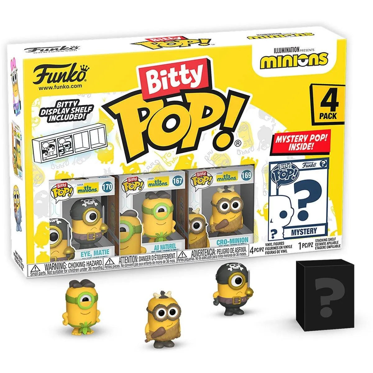 FUN73035 Minions - Eye Matie Bitty Pop! 4-Pack - Funko - Titan Pop Culture