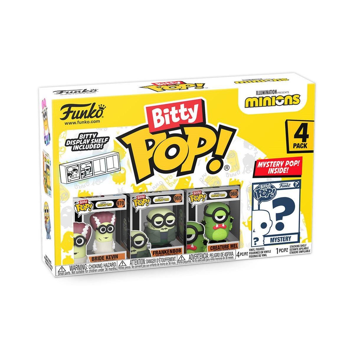 FUN73036 Minions - Frankenbob Bitty Pop! 4-Pack - Funko - Titan Pop Culture