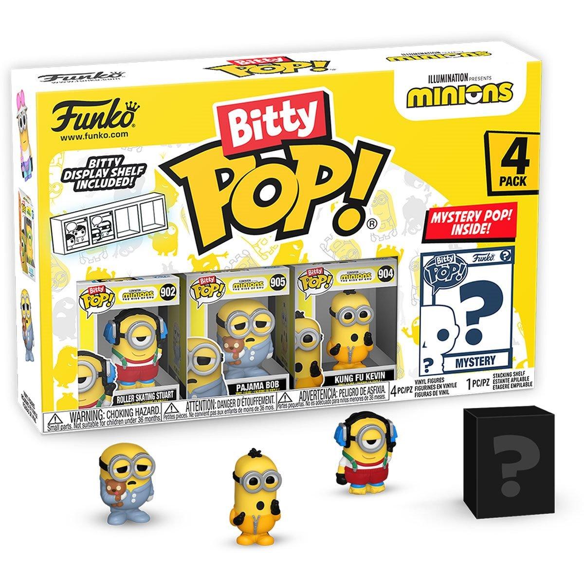 FUN73037 Minions - Roller Skating Stuart Bitty Pop! 4-Pack - Funko TBA - Titan Pop Culture