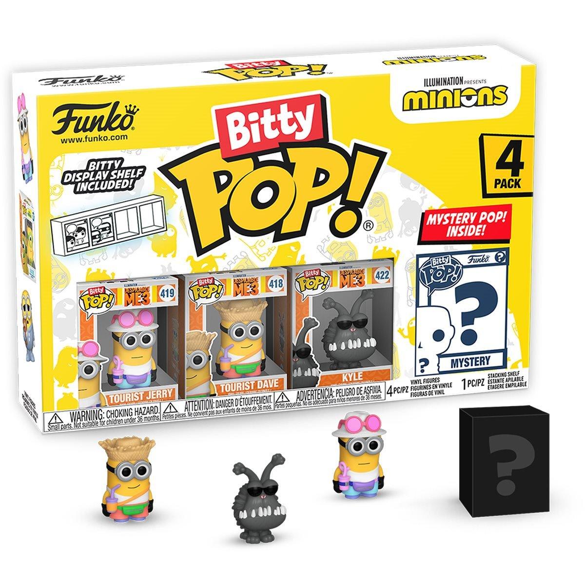 FUN73038 Minions - Tourist Jerry Bitty Pop! 4-Pack - Funko - Titan Pop Culture