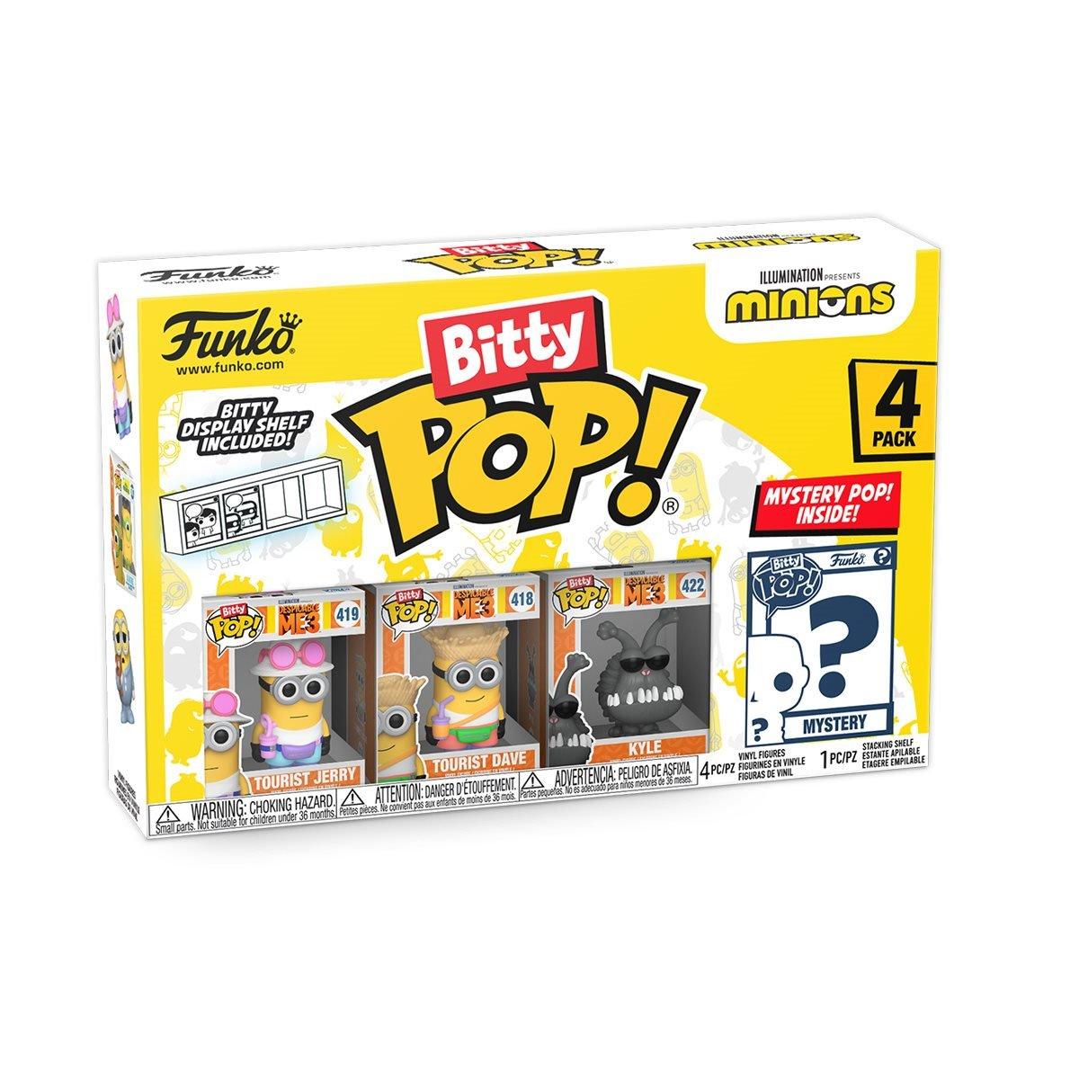 FUN73038 Minions - Tourist Jerry Bitty Pop! 4-Pack - Funko - Titan Pop Culture