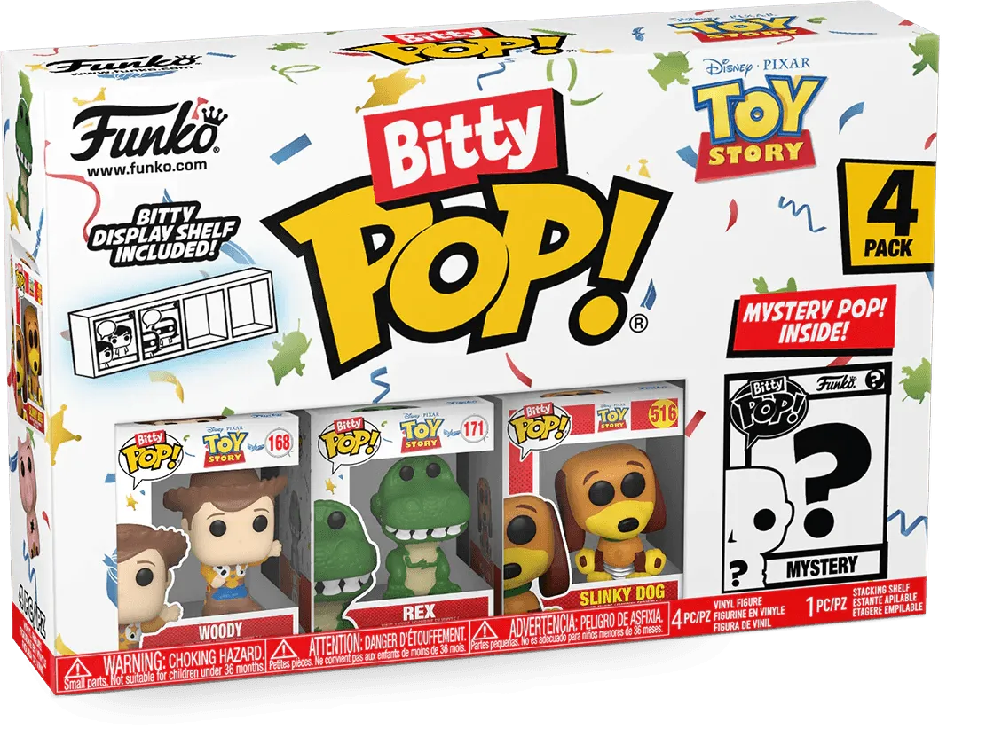 FUN73042 Toy Story - Woody Bitty Pop! 4-Pack - Funko - Titan Pop Culture