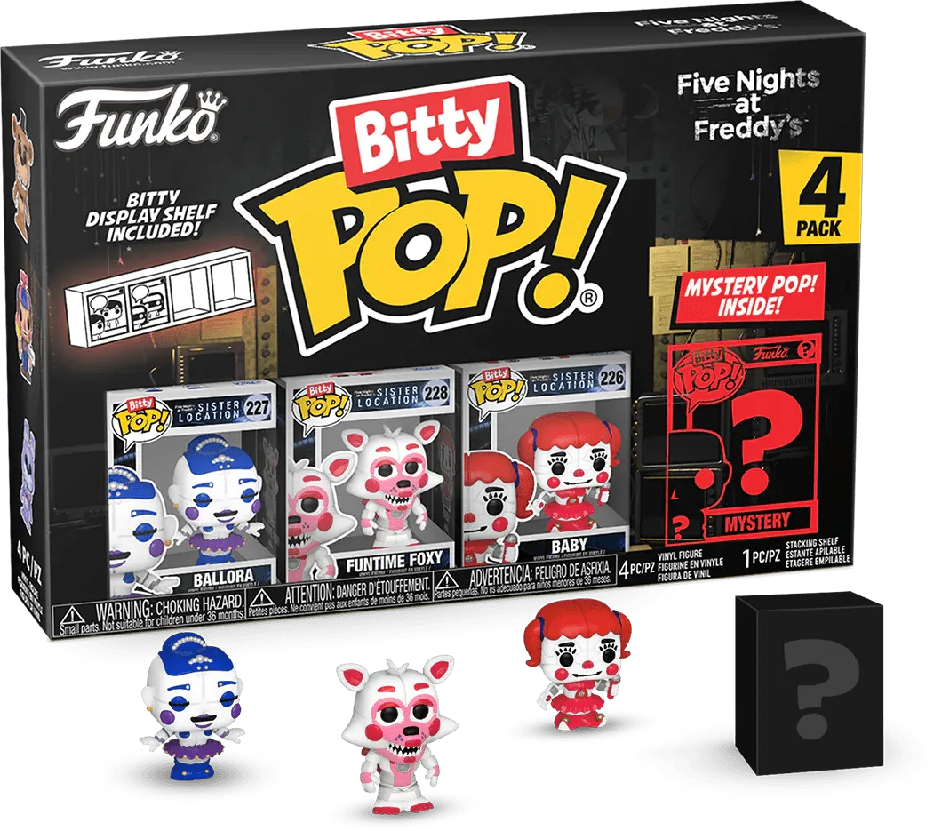 FUN73044 Five Nights at Freddy's - Ballora Bitty Pop! 4-Pack - Funko - Titan Pop Culture