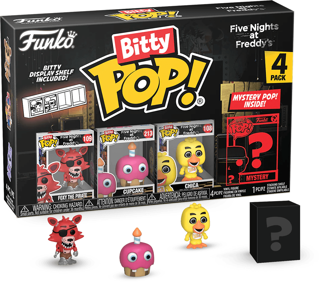 FUN73045 Five Nights at Freddy's - Foxy Bitty Pop! 4-Pack - Funko - Titan Pop Culture