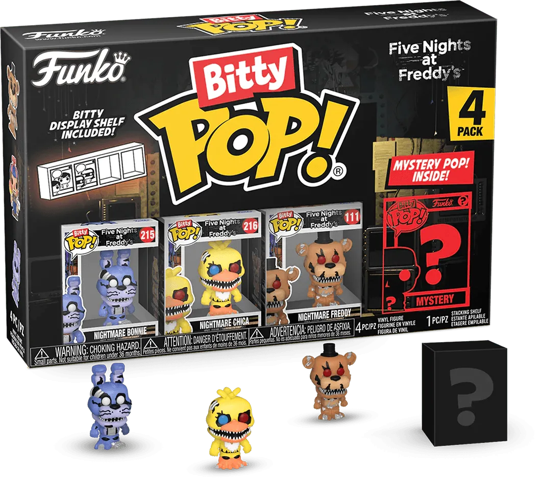 FUN73047 Five Nights at Freddy's - Nightmare Bonnie Bitty Pop! 4-Pack - Funko - Titan Pop Culture