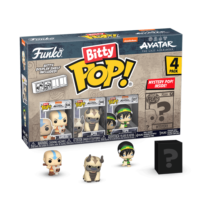 FUN73056 Avatar: the Last Airbender - Aang Bitty Pop! 4-Pack - Funko - Titan Pop Culture