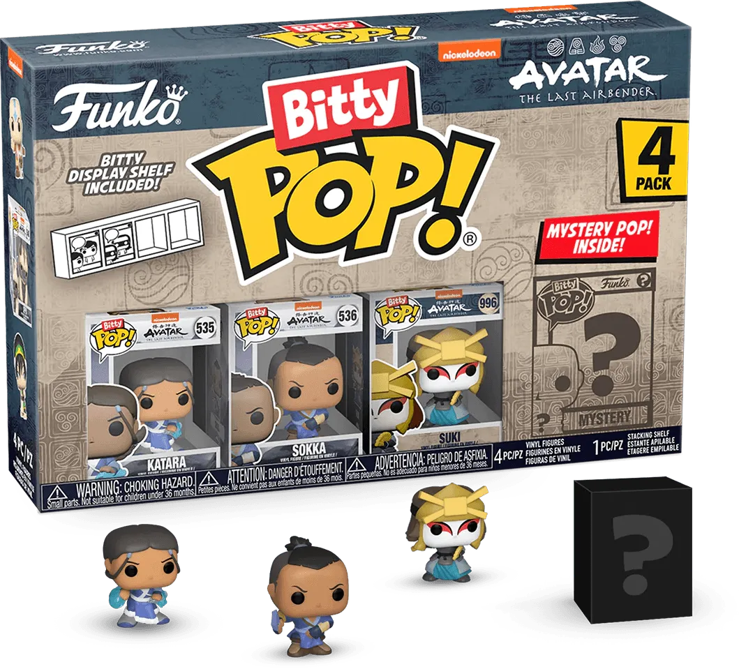 FUN73056 Avatar: the Last Airbender - Aang Bitty Pop! 4-Pack - Funko - Titan Pop Culture