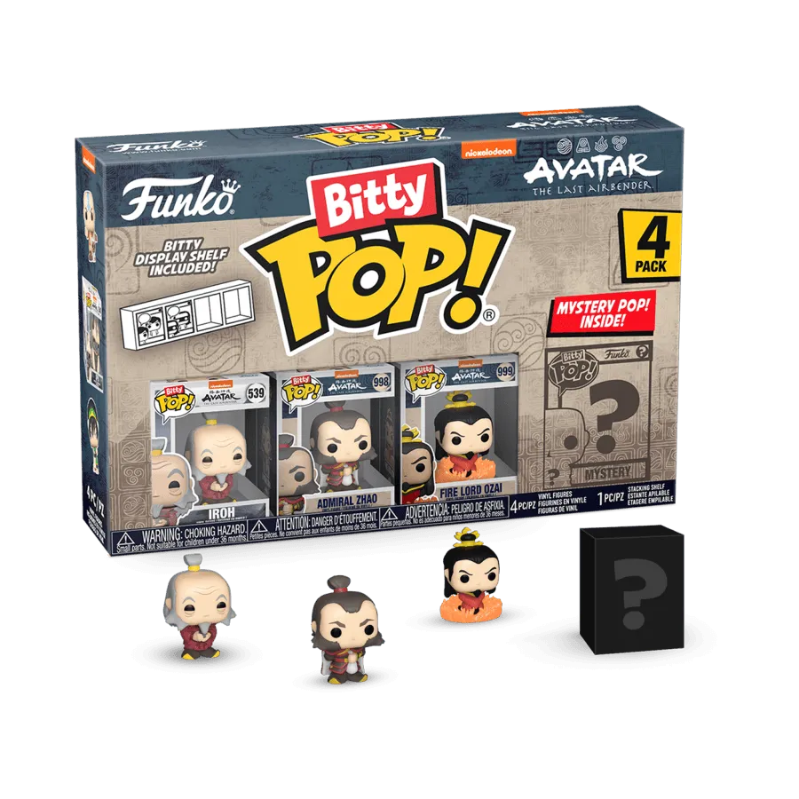 FUN73058 Avatar: the Last Airbender - Iroh Bitty Pop! 4-Pack - Funko - Titan Pop Culture