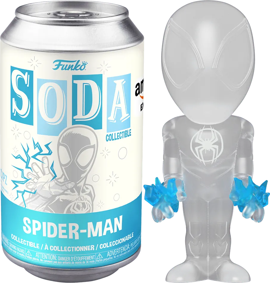 FUN73424 SpiderMan: Across the Spider-Verse - Spider-Man Camo (with chase) Vinyl Soda - Funko - Titan Pop Culture