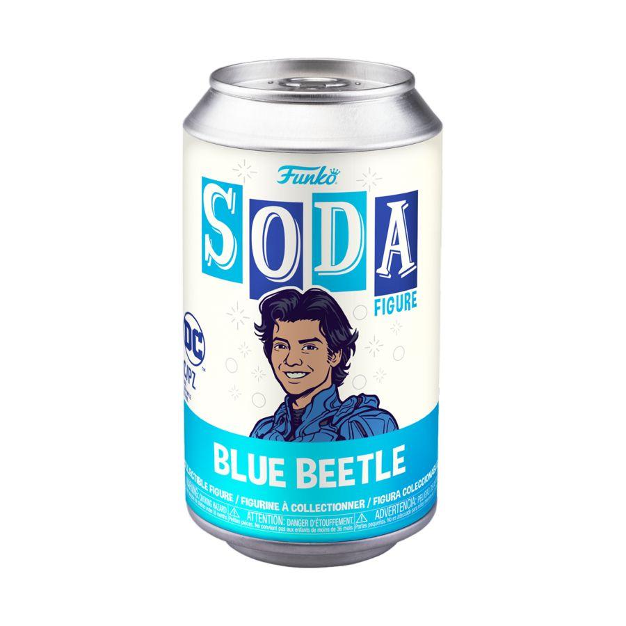 FUN73438 Blue Beetle (2023) - Blue Beetle Unmasked (with chase) Vinyl US Exclusive Soda [RS] - Funko - Titan Pop Culture