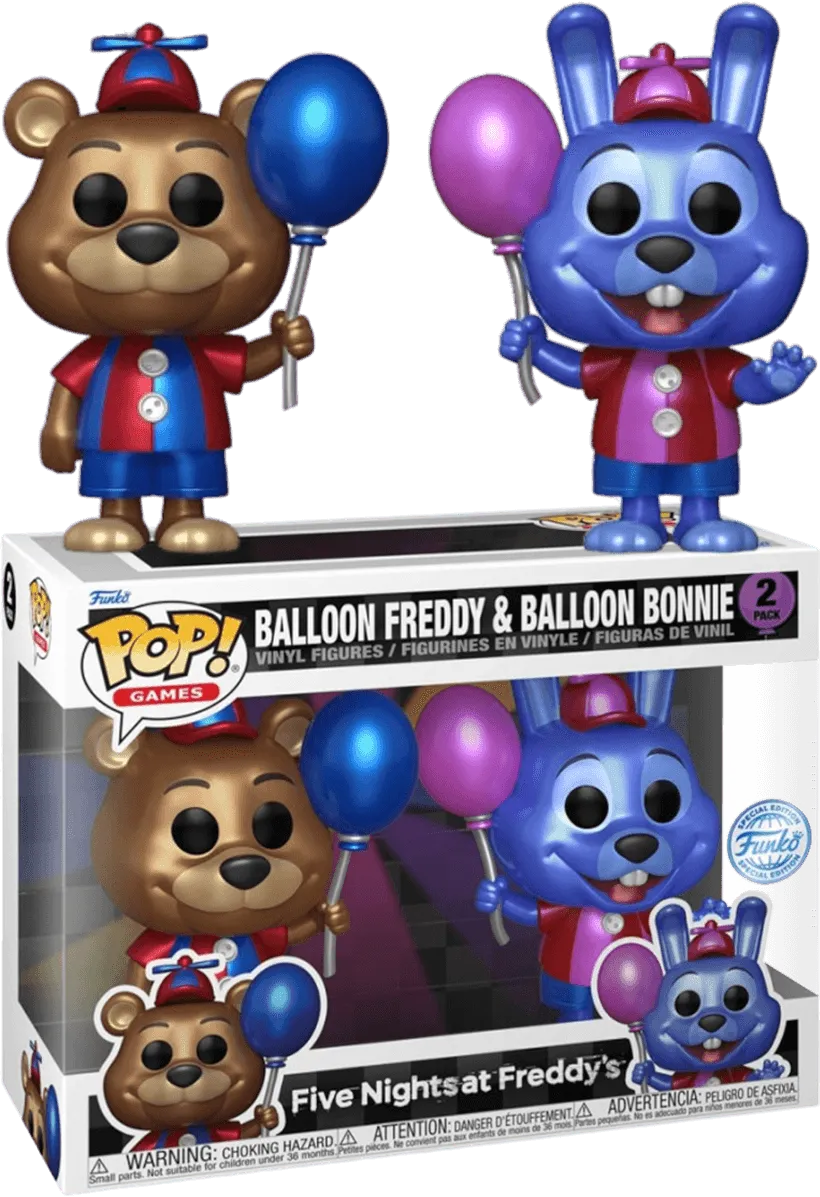 FUN73458 Five Nights At Freddy's - Bonnie & Freddy US Exclusive Metallic Pop! 2-Pack [RS] - Funko - Titan Pop Culture