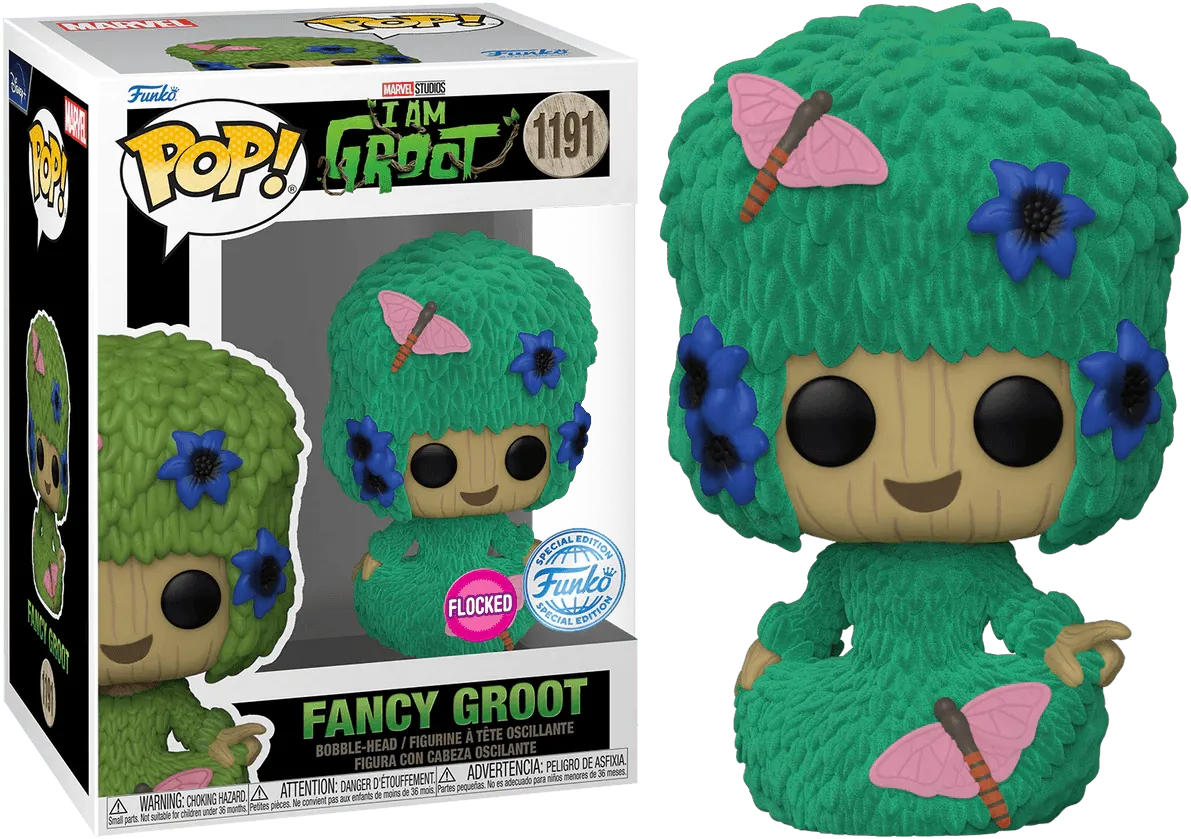 FUN73531 I Am Groot - Fancy Groot Flocked Pop! RS - Funko - Titan Pop Culture