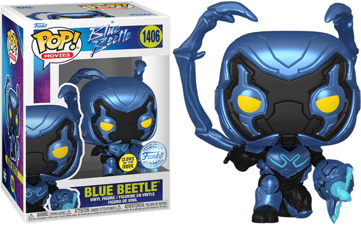 FUN73598 Blue Beetle (2023) - Blue Beetle Glow US Exclusive Pop! Vinyl [RS] - Funko - Titan Pop Culture