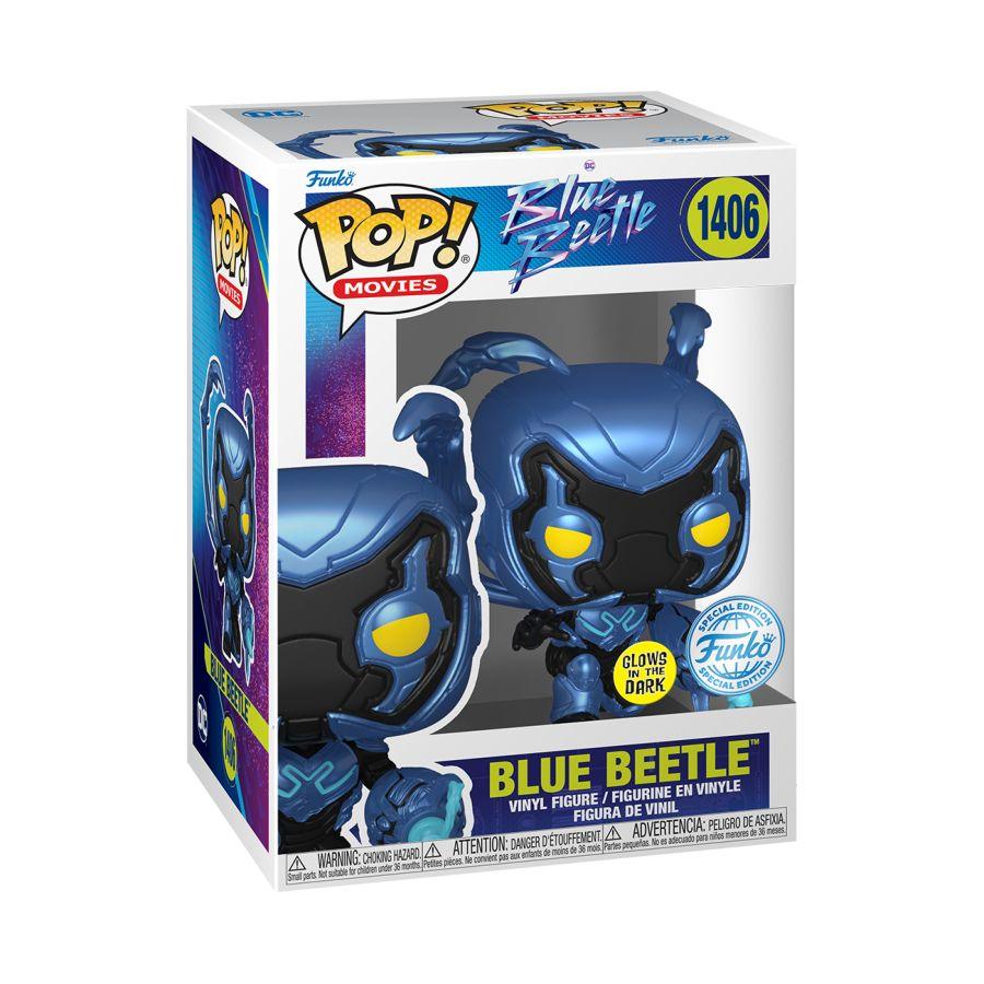 FUN73598 Blue Beetle (2023) - Blue Beetle Glow US Exclusive Pop! Vinyl [RS] - Funko - Titan Pop Culture