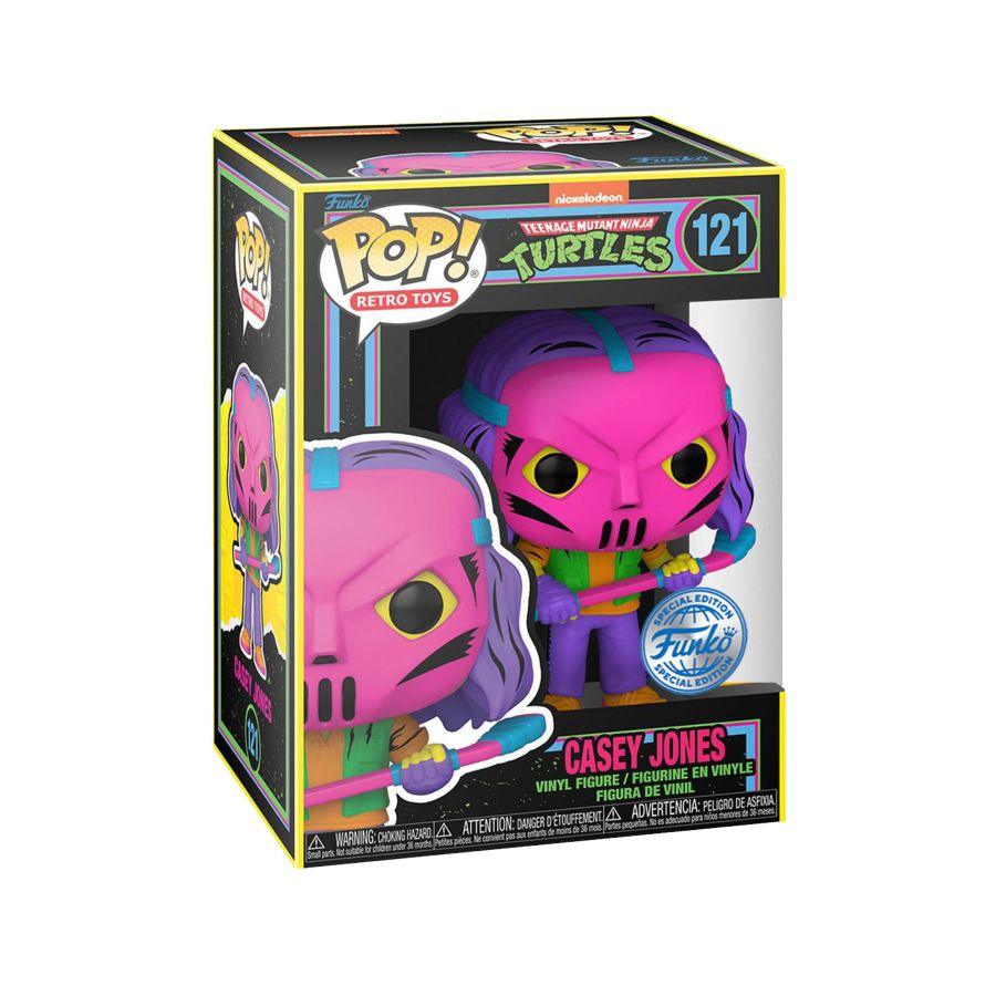 FUN73617 Teenage Mutant Ninja Turtles (Comic) - Casey Jones US Exclusive Blacklight Pop! Vinyl [RS] - Funko - Titan Pop Culture