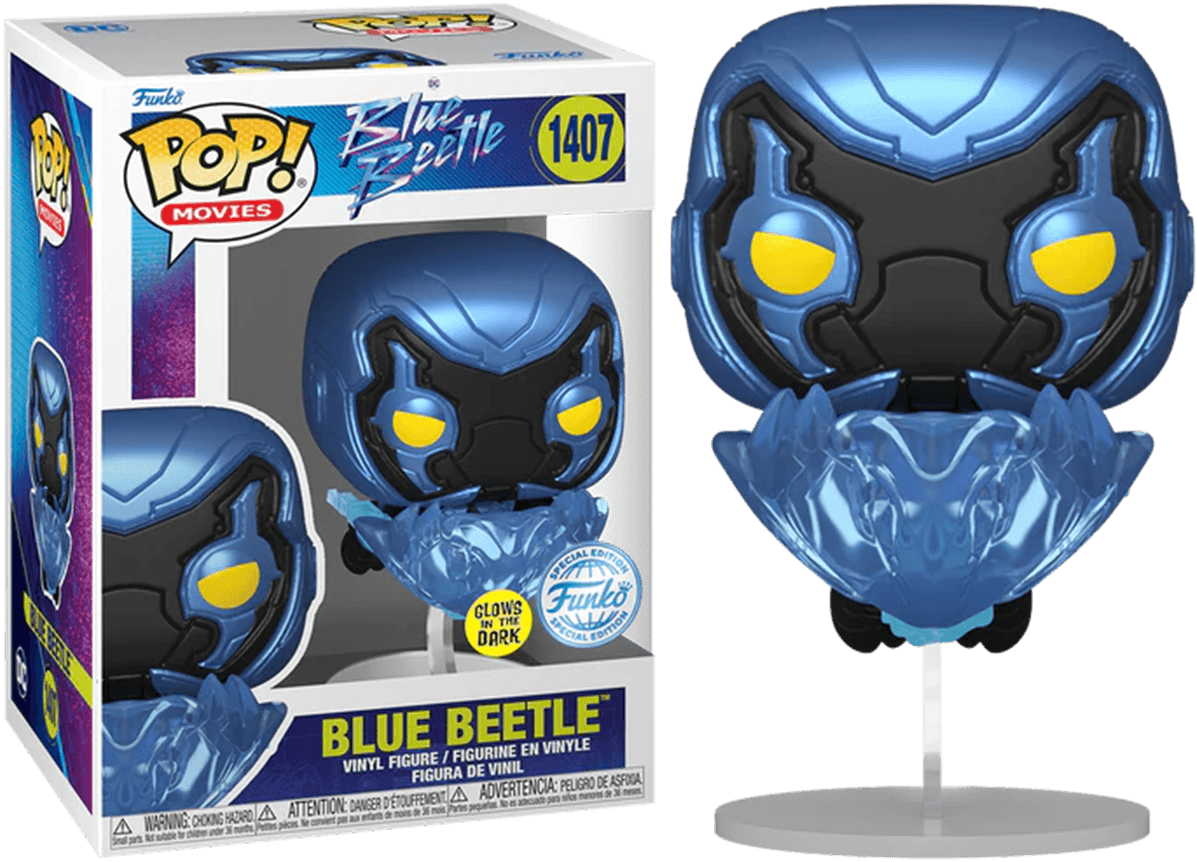 FUN73636 Blue Beetle (2023) - Blue Beetle in Flight Glow US Exclusive Pop! Vinyl [RS] - Funko - Titan Pop Culture