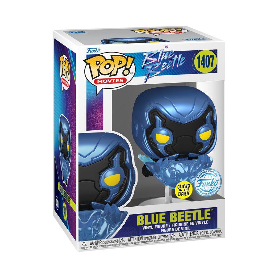 FUN73636 Blue Beetle (2023) - Blue Beetle in Flight Glow US Exclusive Pop! Vinyl [RS] - Funko - Titan Pop Culture