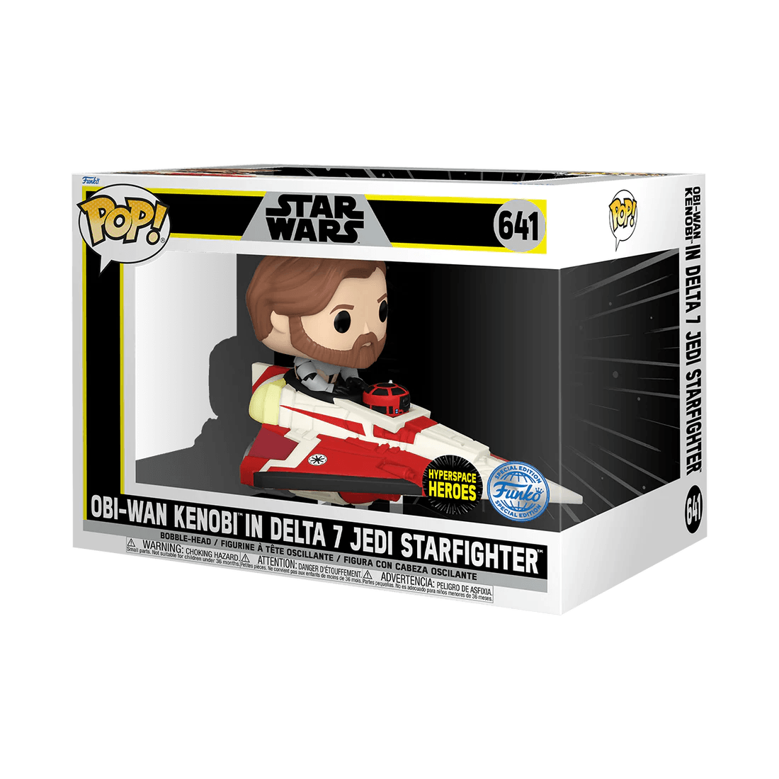 FUN73694 Star Wars: The Clone Wars - Obi-Wan in Delta 7 US Exclusive Pop! Ride [RS] - Funko - Titan Pop Culture